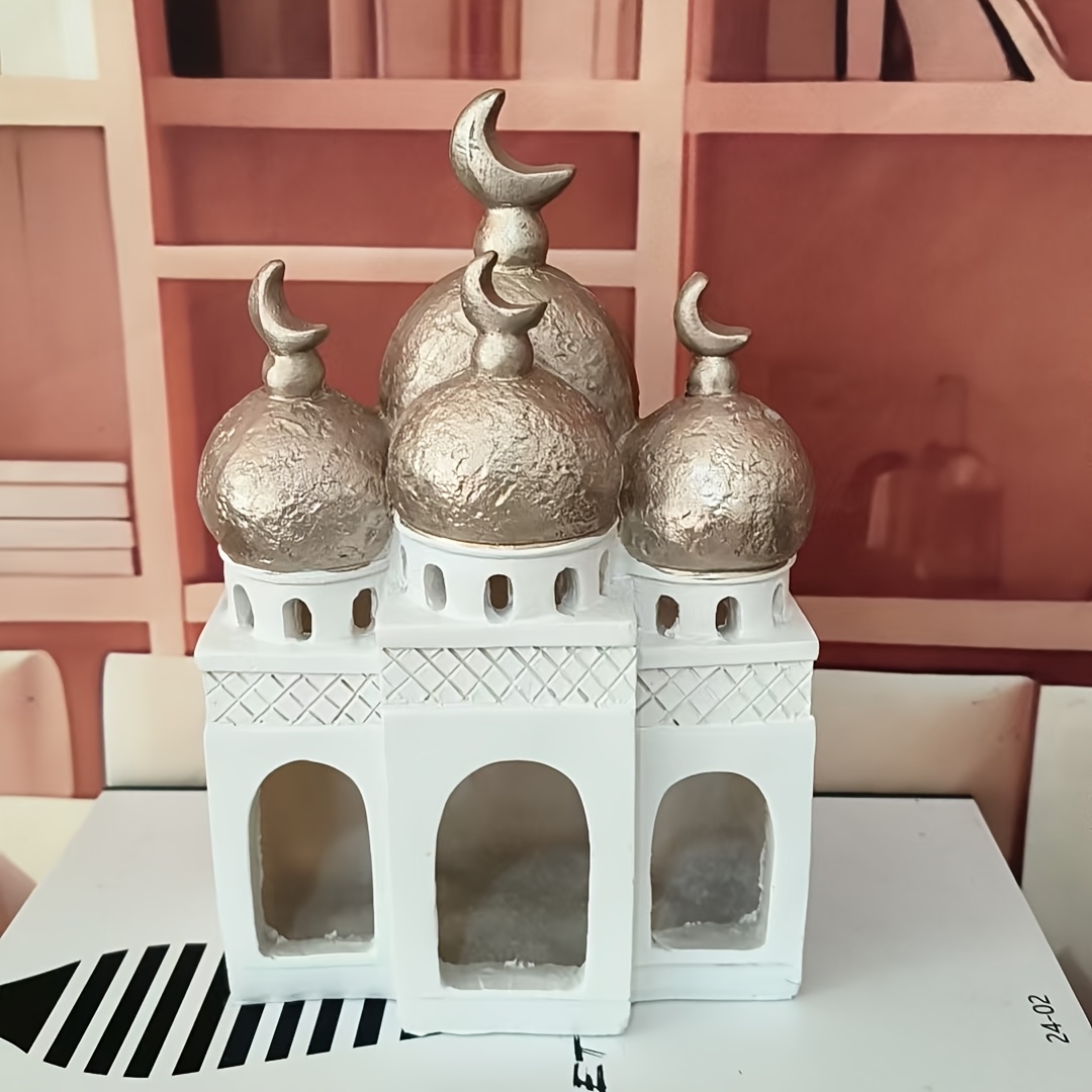 1pc middle eastern arabic style castle ornament jewelry box resin decorative suitable for ramadan and universal holidays non electric Product details 5