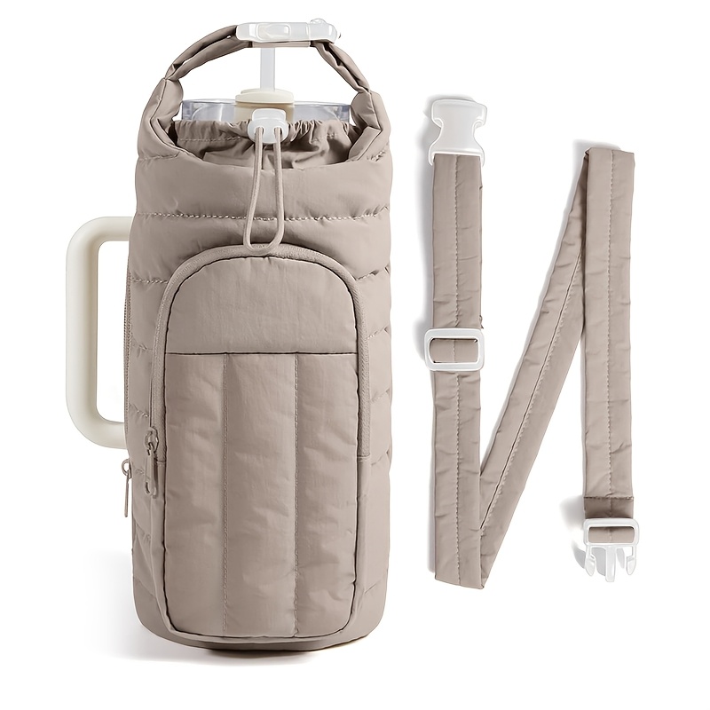 Outdoor Water Bottle Bag, Women'S Crossbody Cup Pouch, Suitable for 18-36Oz Portable Water Bottles, with Shoulder Strap,