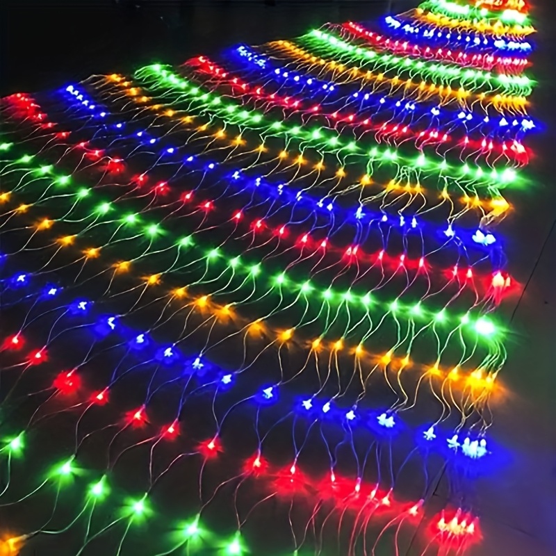 TEMU Guirlande lumineuse LED en 6x4m - à LED pour intérieur/extérieur, avec 8 d'éclairage - Branchement - LED économes en - de Noël, guirlandes
