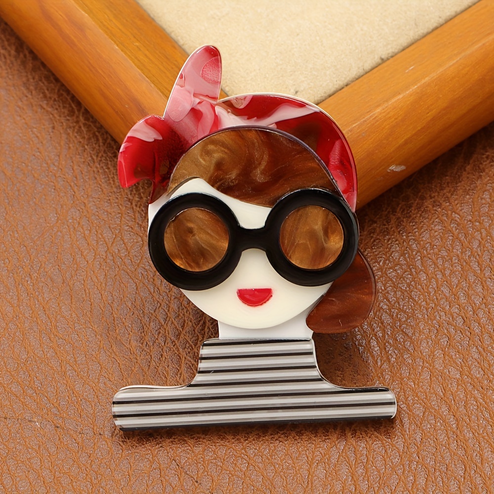 

1pc And Striped Brooch For Clothes