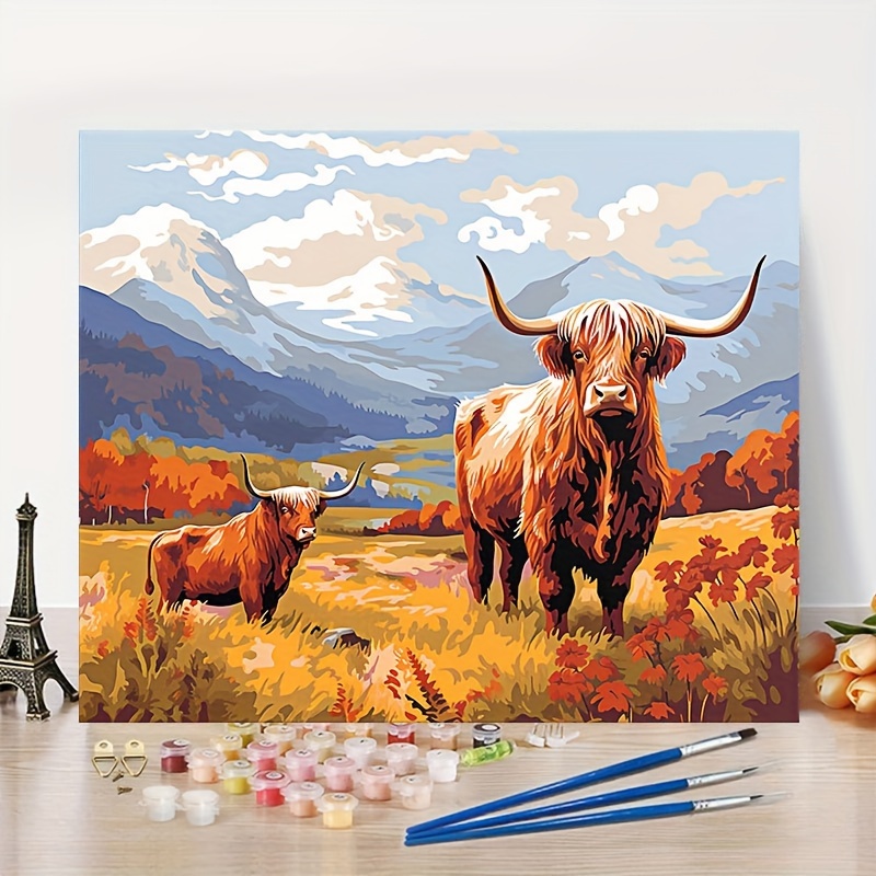 Widisun Paint By Numbers For Adult, No Frame DIY Canvas Oil Painting Kit For Beginner Lovers Paint By Numbers, Acrylic Pigment Drawing Paintwork For Home Wall Decor 40 X 50 Cm(Beach - View #2