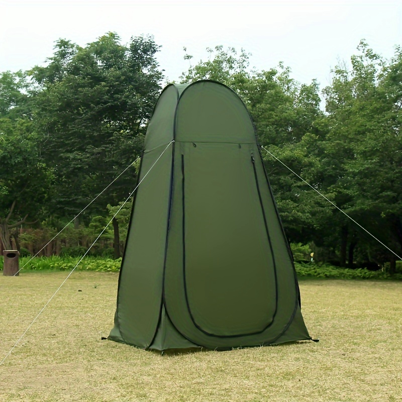 

Portable Pop-up Privacy Shower Tent Green Solid Color With - Waterproof Polyester, Rectangle Shaped, Zippered 1-person Changing Room For Camping, Hiking, Beach - All , 14+ Age Group,