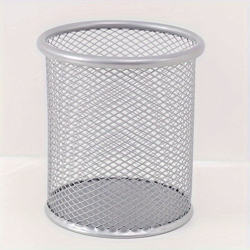 TEMU 1pc Colorful Round Grid Pen Holder Office Desk Creative Multi-functional Pen Holder Desktop Storage