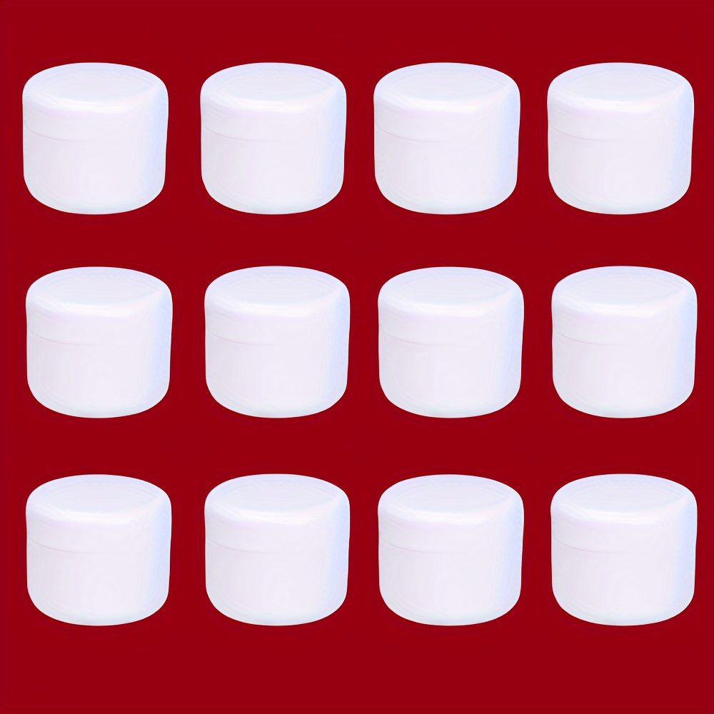 TEMU 12pcs Travel Container Set - 50ml Leak-proof Silicone & Jars With Hard Sealed Lids For Face, Body & Eye Creams, Shampoo, Lotions - Beverage-free