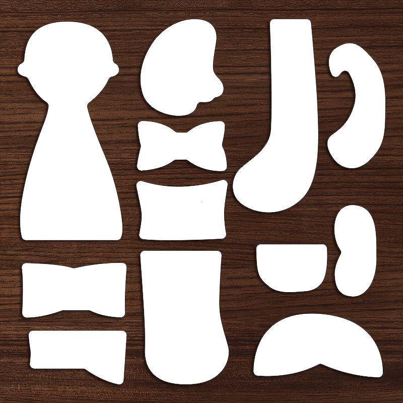 TEMU This Set Contains 12 Styles Of Handmade Doll Stencils, Artistic Decorative Stencils, And Reusable Doll-making Templates. Suitable For Handicraft