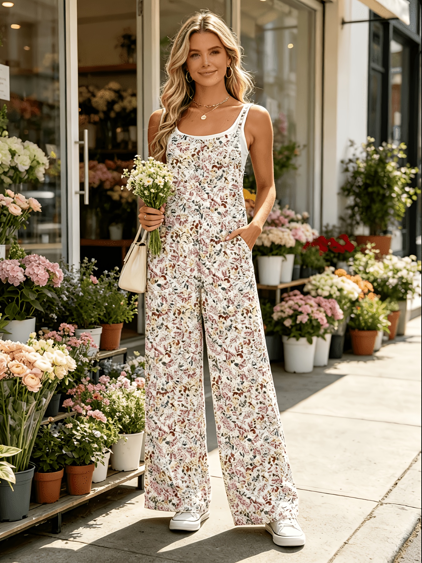 floral jumpsuits sold on Temu United States