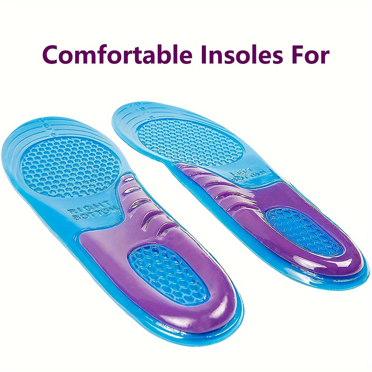 

1pair Silicone Arch Support Insoles For Men And Women, Comfortable Sports Insoles For Running Shoes, Sneakers