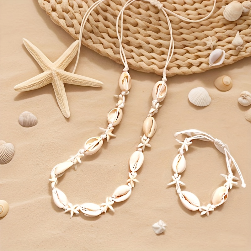 2pcs Boho Spring Summer Shell Jewelry Set
