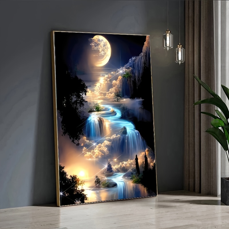 

Modern Abstract Waterfall Canvas Art Print, 31.5x47.2in - Wall Decor For Living Room & Bedroom