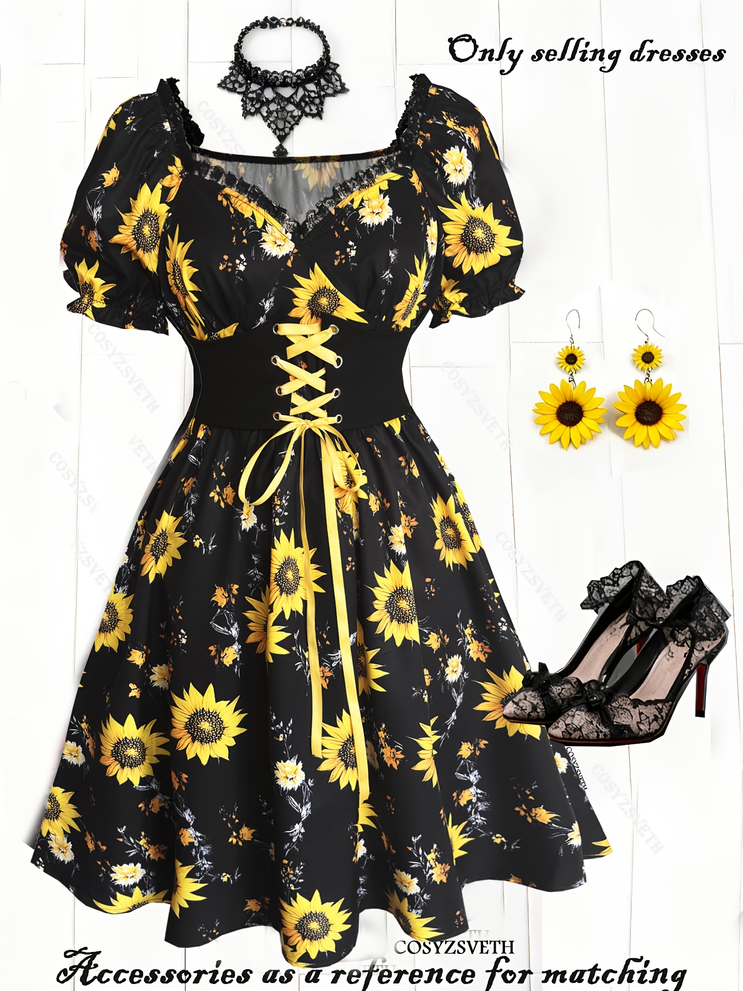 retro women dress sold on Temu United States