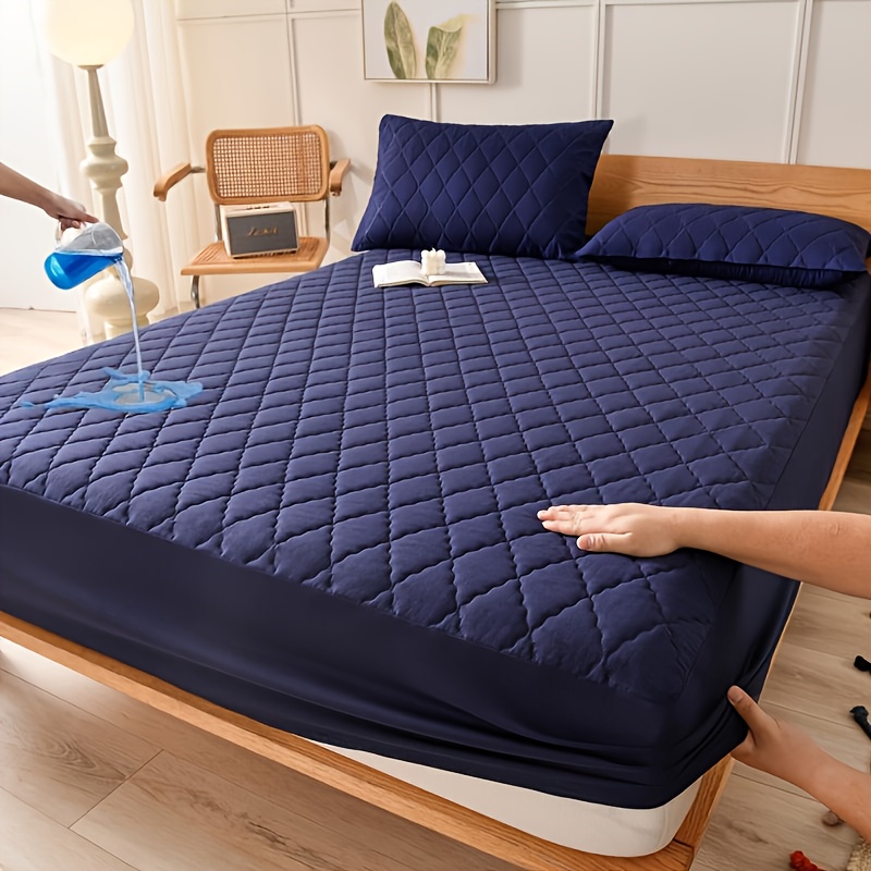 1 Stk. Wasserdichter Matratzenbezug | Superweich und Bequem, Maschinenwaschbar, Polyester und Polyurethan, Halbbedeckter Stil, Geeignet für Schlafzimmer, Gästezimmer, Studentenwohnheim, Hotel