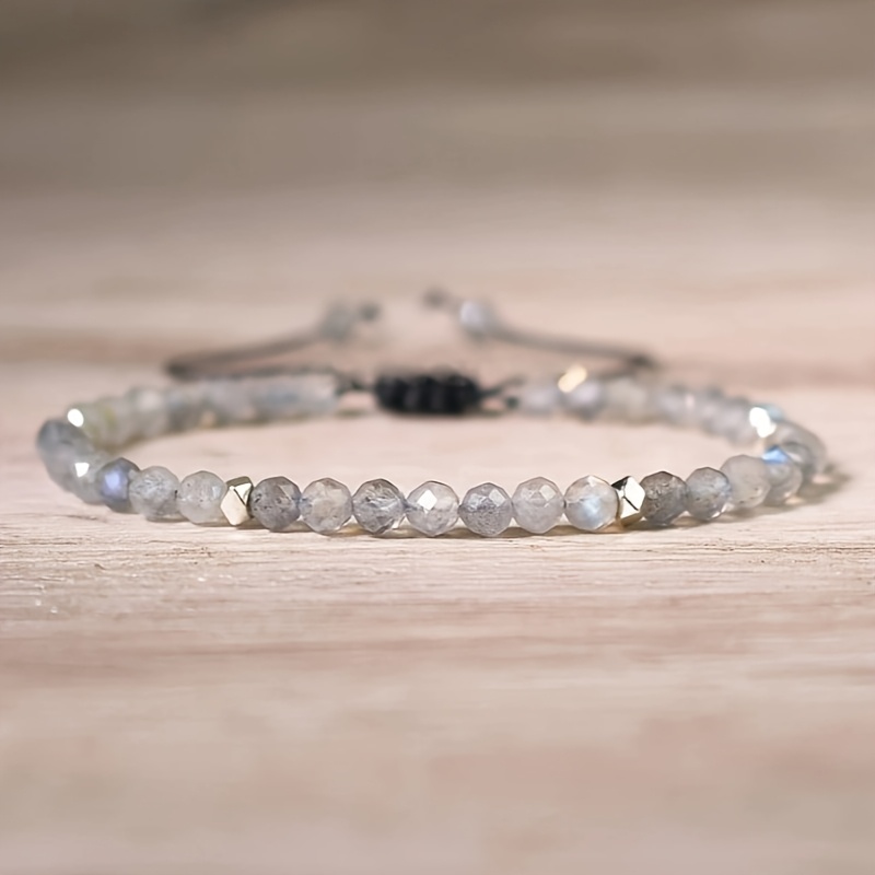 E-shop Minimalistisches Mondstein-Armband – Natürlicher Zierarmband – Feines Mondstein-Armband – Geschenk für Juni-Geburtstag mit sanftem und zartem