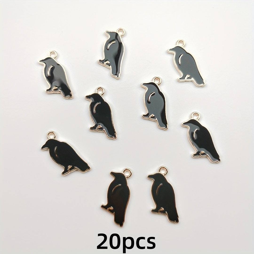 TEMU 10/20pcs de pendentifs Noir d'Halloween en alliage de , pour collier, bracelet, boucles d'oreilles, cheville, sac, fabrication et décoration de