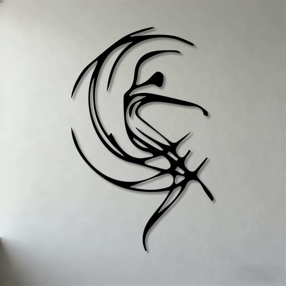 TEMU 2d Flat, 1pc, 2d Plane, Wall Sculptures, Abstract Wave Metal Wall Art, Perfect For Living Room, Bedroom, Office Decoration, 2d Flat