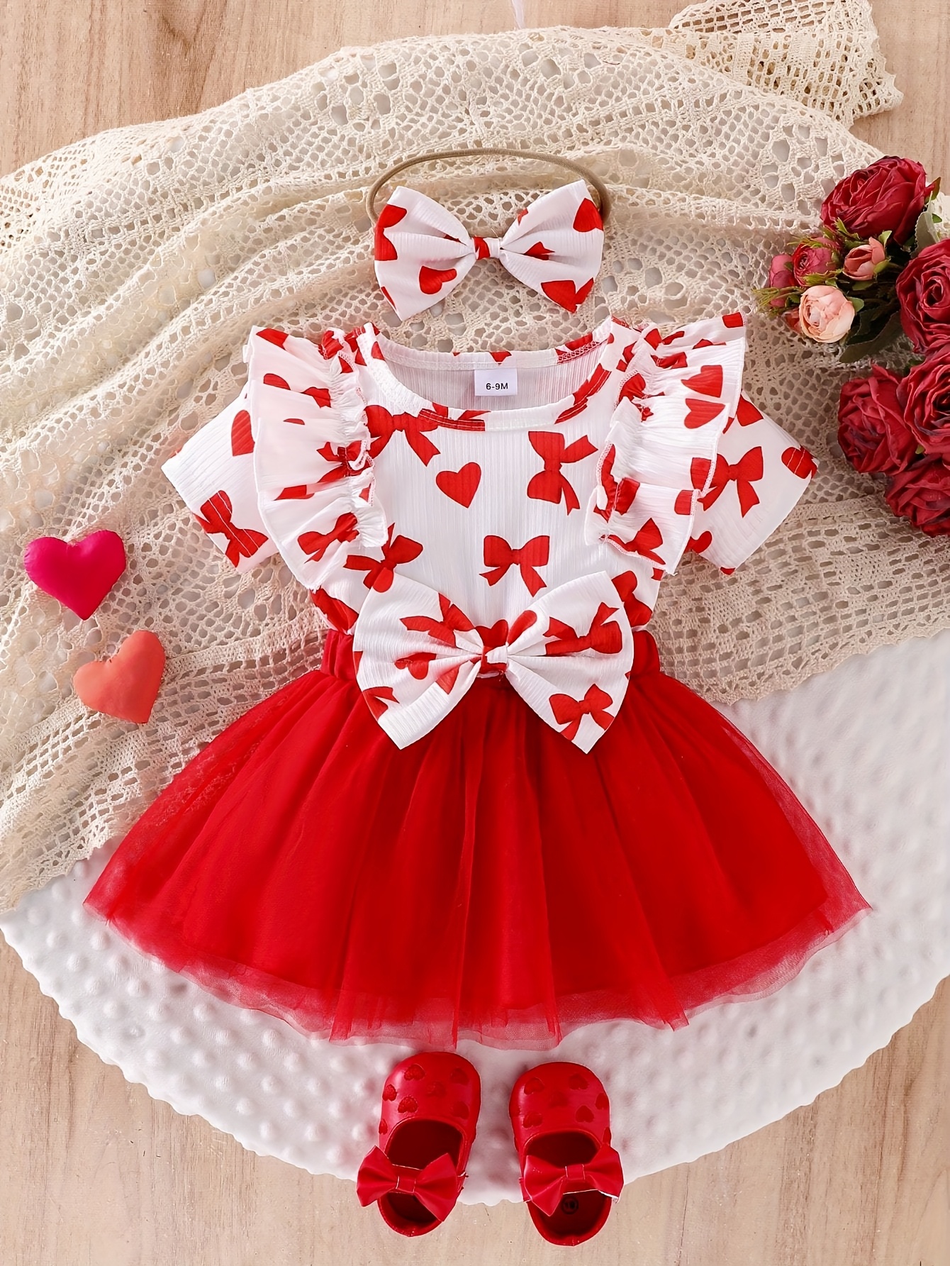 chinese dress ladies White/Blue/Red [Peach Heart Lilith] Ruffle Bowknot Lace Lace-Up Sweet   LolitaInside