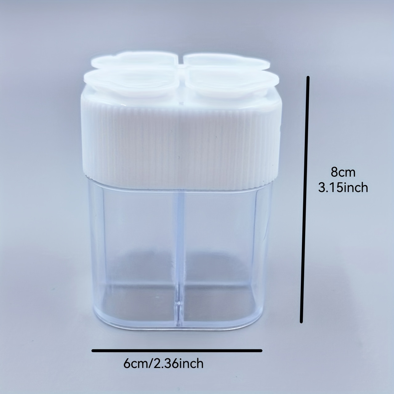 4 in 1 multi compartment spice jar with lid durable plastic kitchen organizer for spices herbs condiments   for countertop or cabinet storage spice jars Product details 3