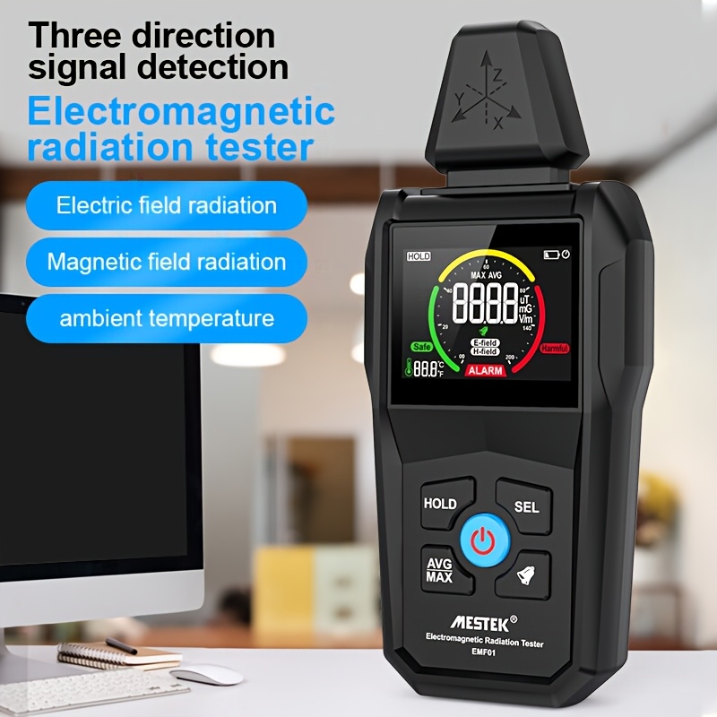   high frequency electromagnetic   range   8ghz emf detector   for mobile phone computer   station     value data   electric magnetic field detection environmental temperature and humidity
