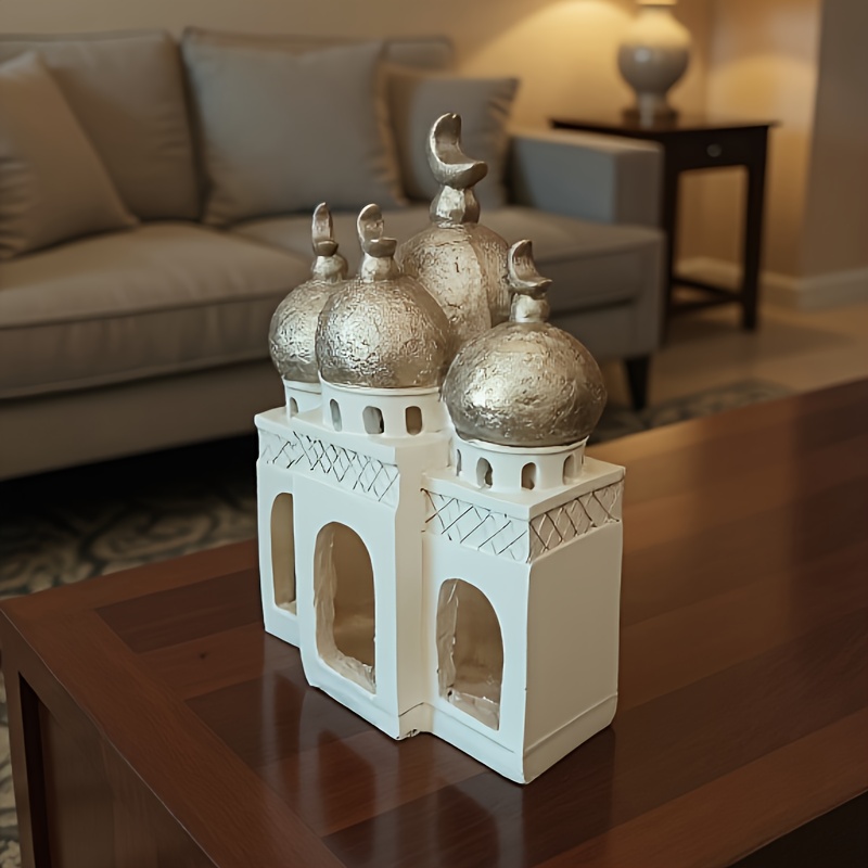 1pc middle eastern arabic style castle ornament jewelry box resin decorative suitable for ramadan and universal holidays non electric Product details 0
