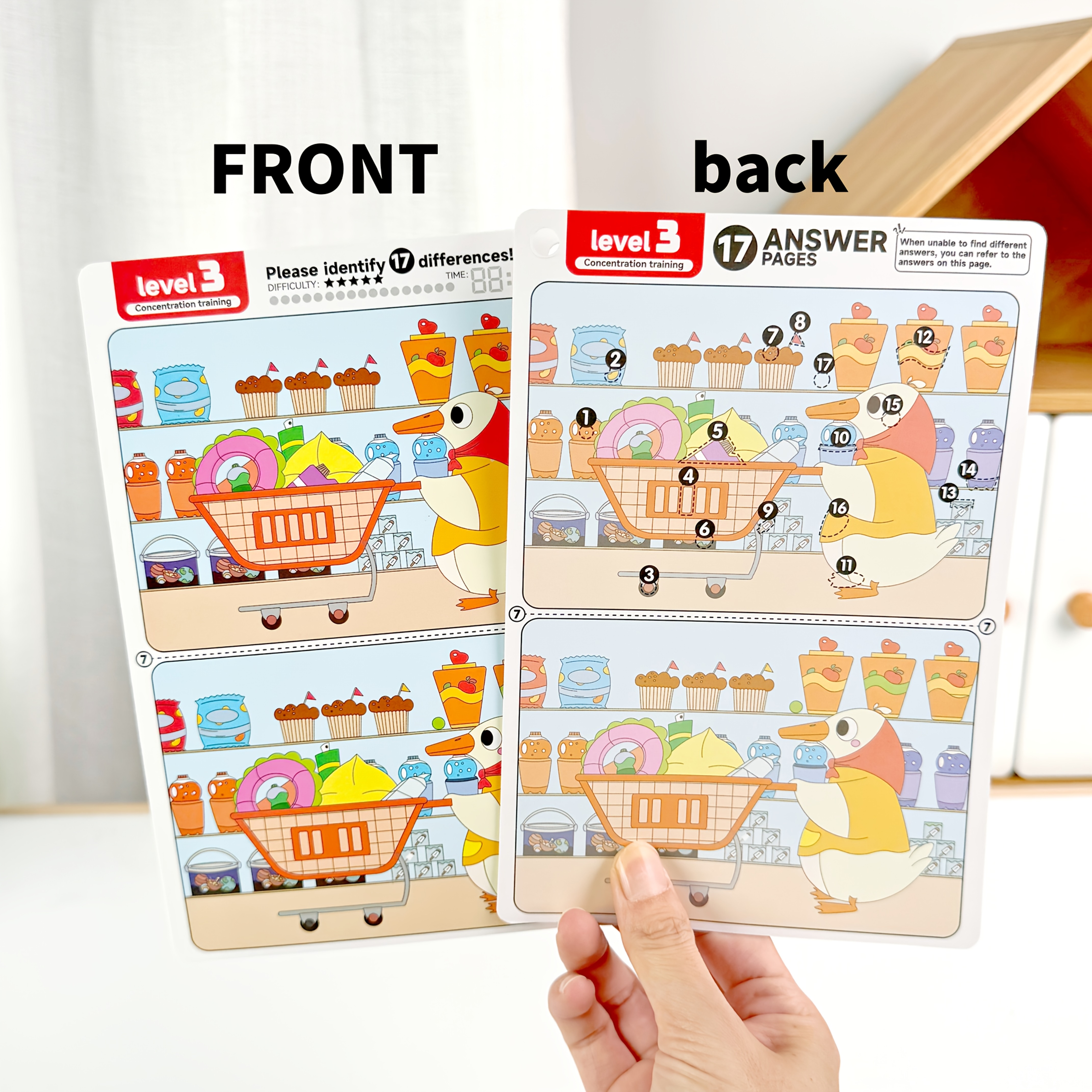 Spot the Difference Game Focus Training Set, 10 Sheets