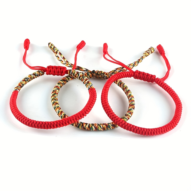 3pcs Tibetan Infinity Knot Bracelets Adjustable Nylon Rope