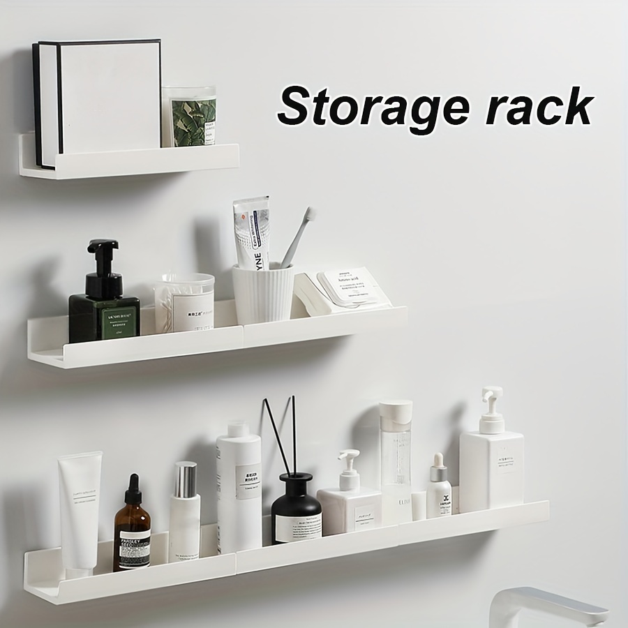 

1pc Plastic -mounted Storage , Extendable I- For Bathroom And Kitchen, Hanging For Bath Aromatherapy And Cleaning , Organization, Multiple Compatibility, No Metal Included, Shelves