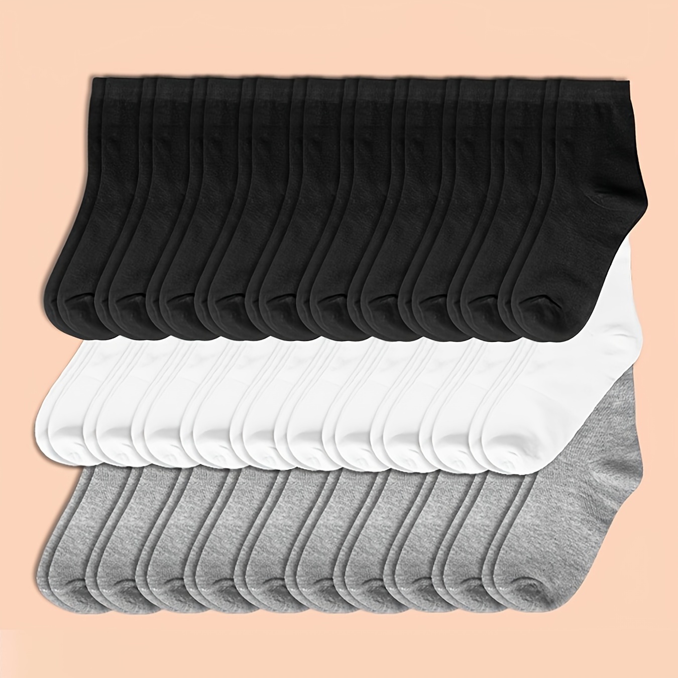 

20 Or 30 Pairs Of Unisex Anti Odor & Sweat Absorption Low Cut Socks, Comfy & Breathable Socks, For All Wearing