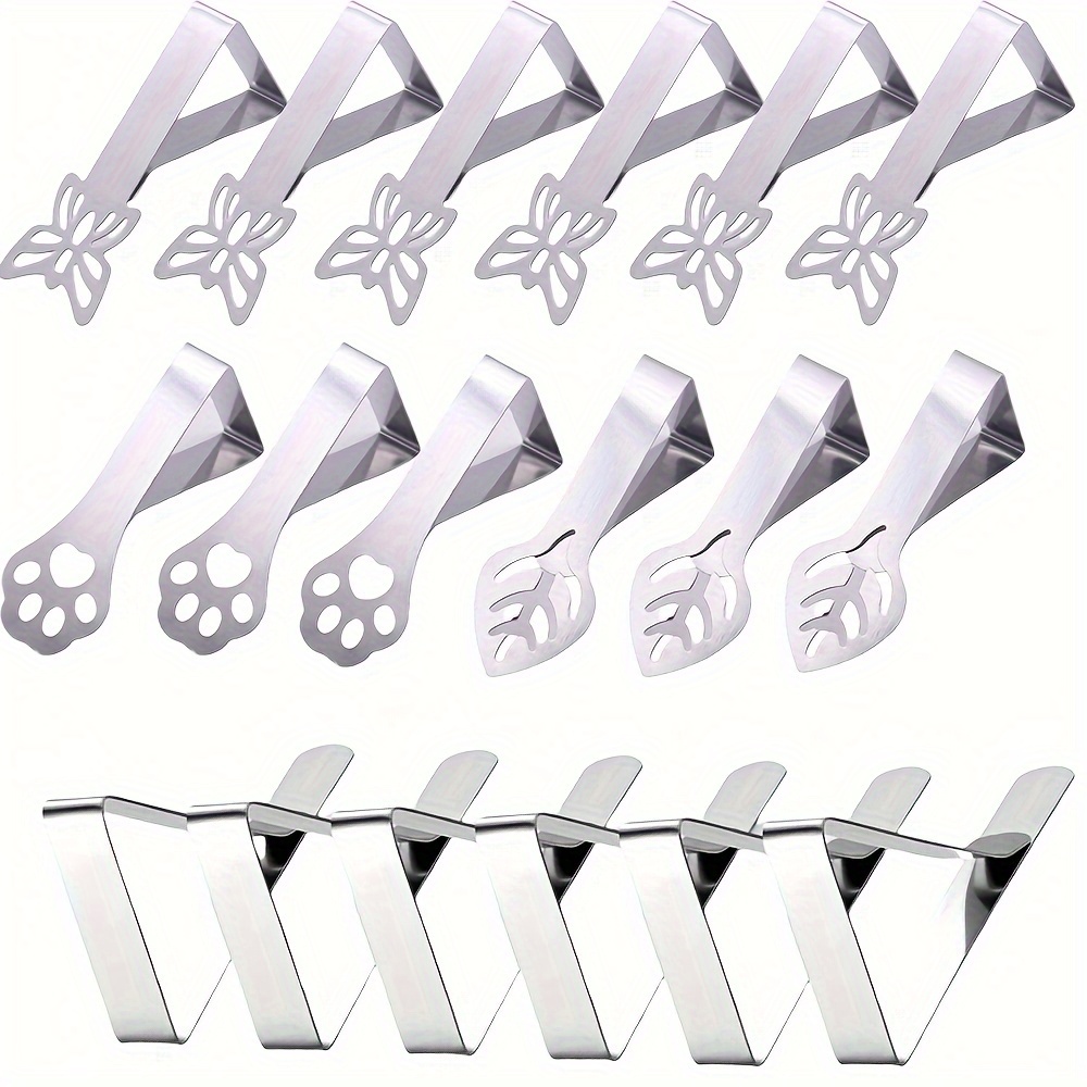 

6pcs Heavy-duty Stainless Steel Tablecloth Clips - , Outdoor Events & Parties, Picnic Accessories