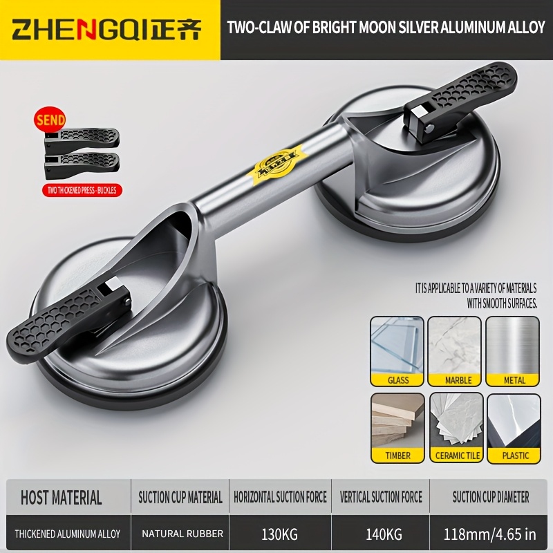 Image of Vacuum Heavy Lift, Vacuum Heavy Lift Manual Suction Is Suitable For Granite Tile Glass-durable Sucker Pad, Ergonomic Grip, Sucker