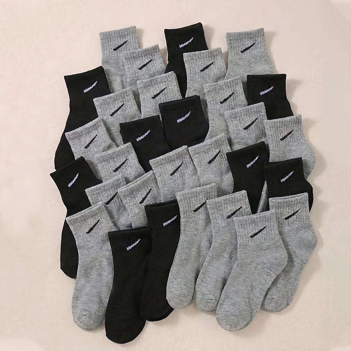 20-pair Children's Random Solid Color Daily Casual Mid-tube Socks