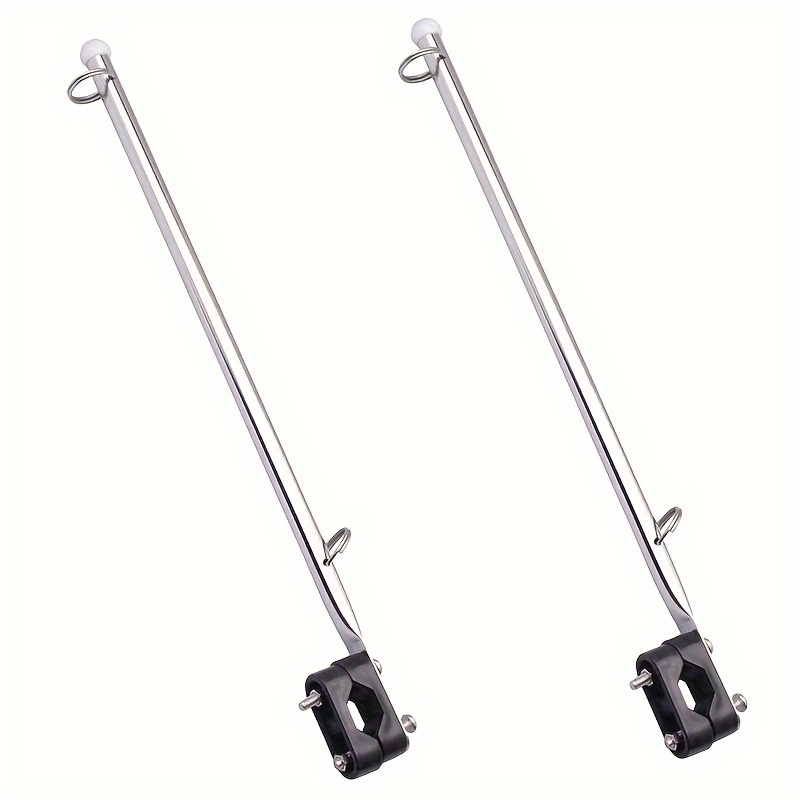 2 Sets Of Stainless Steel Flagpole Brackets, Flag Poles, Marine Flagpole Hardware Accessories