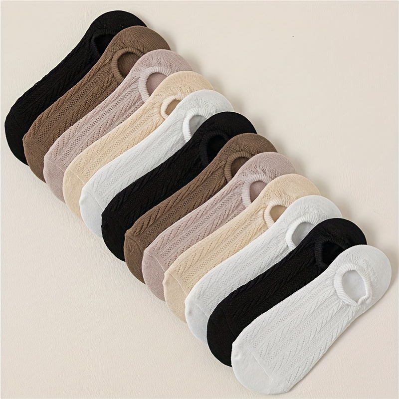 5pairs Invisible Non Slip Socks Ultra Low Cut Socks Hidden - Temu