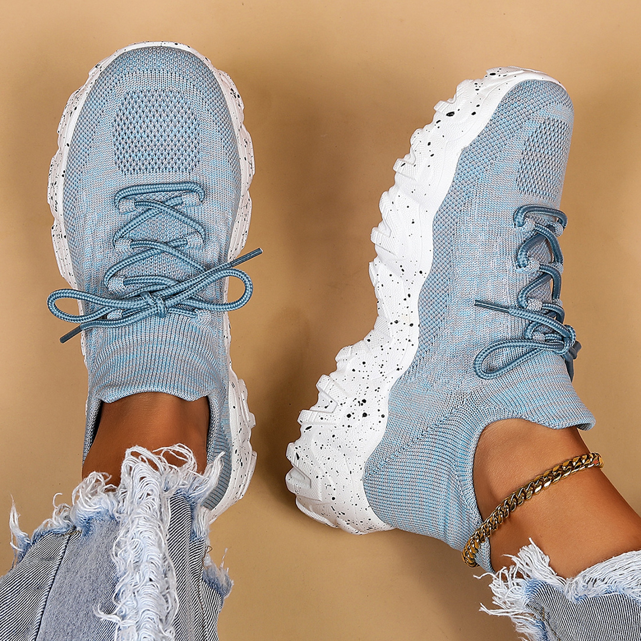 

Women's Spring/summer New Solid Color Comfortable Breathable Slip-resistant And Wear-resistant Sports Running Shoes, Casual Shoes