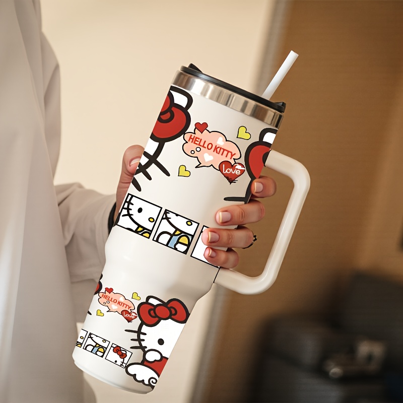 2pcs Sanrio Hello Kitty UV DTF Transfer Paper for 40 oz Glass Cups, Waterproof Vinyl Craft Kit for Mugs and Tumblers