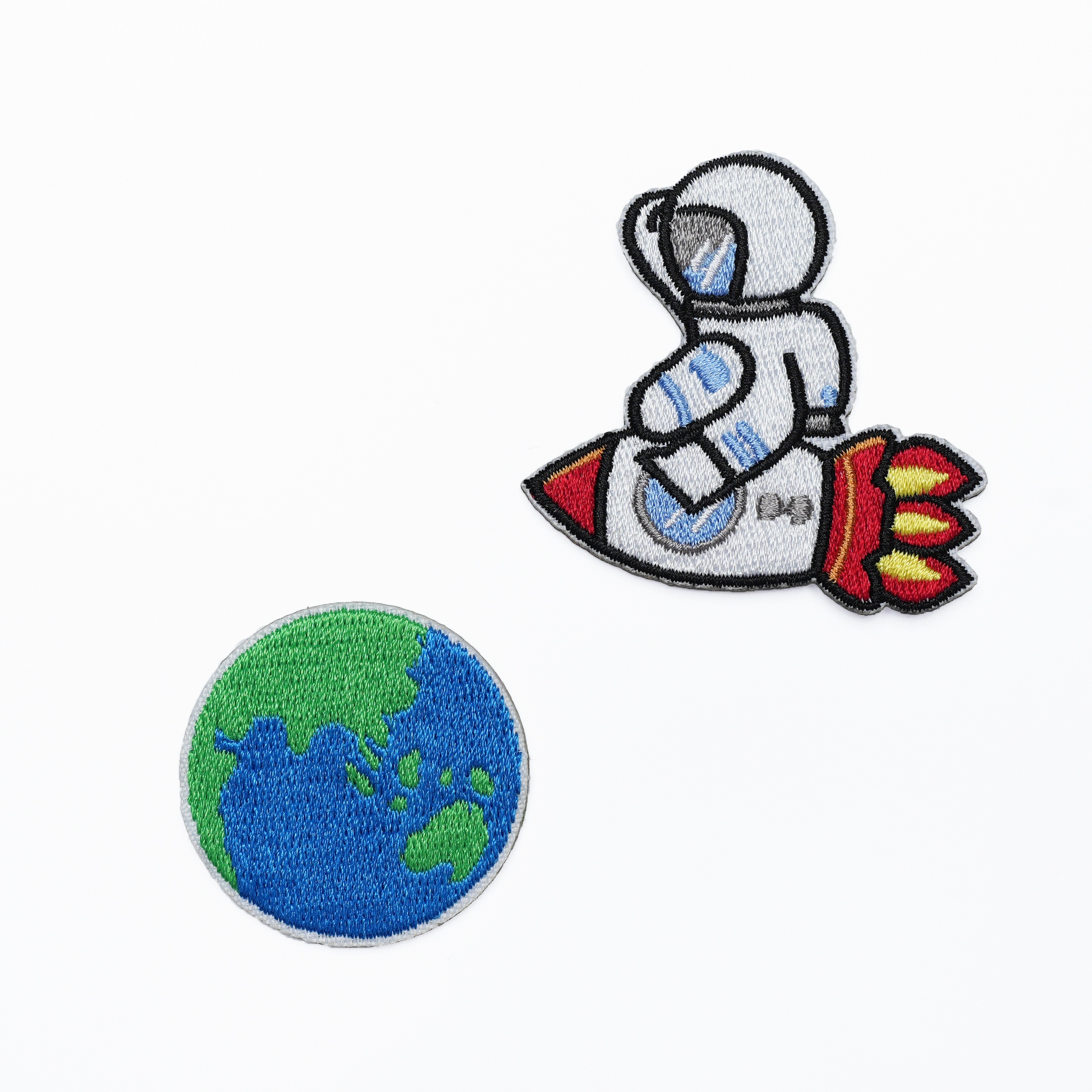 

2pcs And Earth Embroidered Patches For Boys, Suitable For Clothing, , , , And Decorations