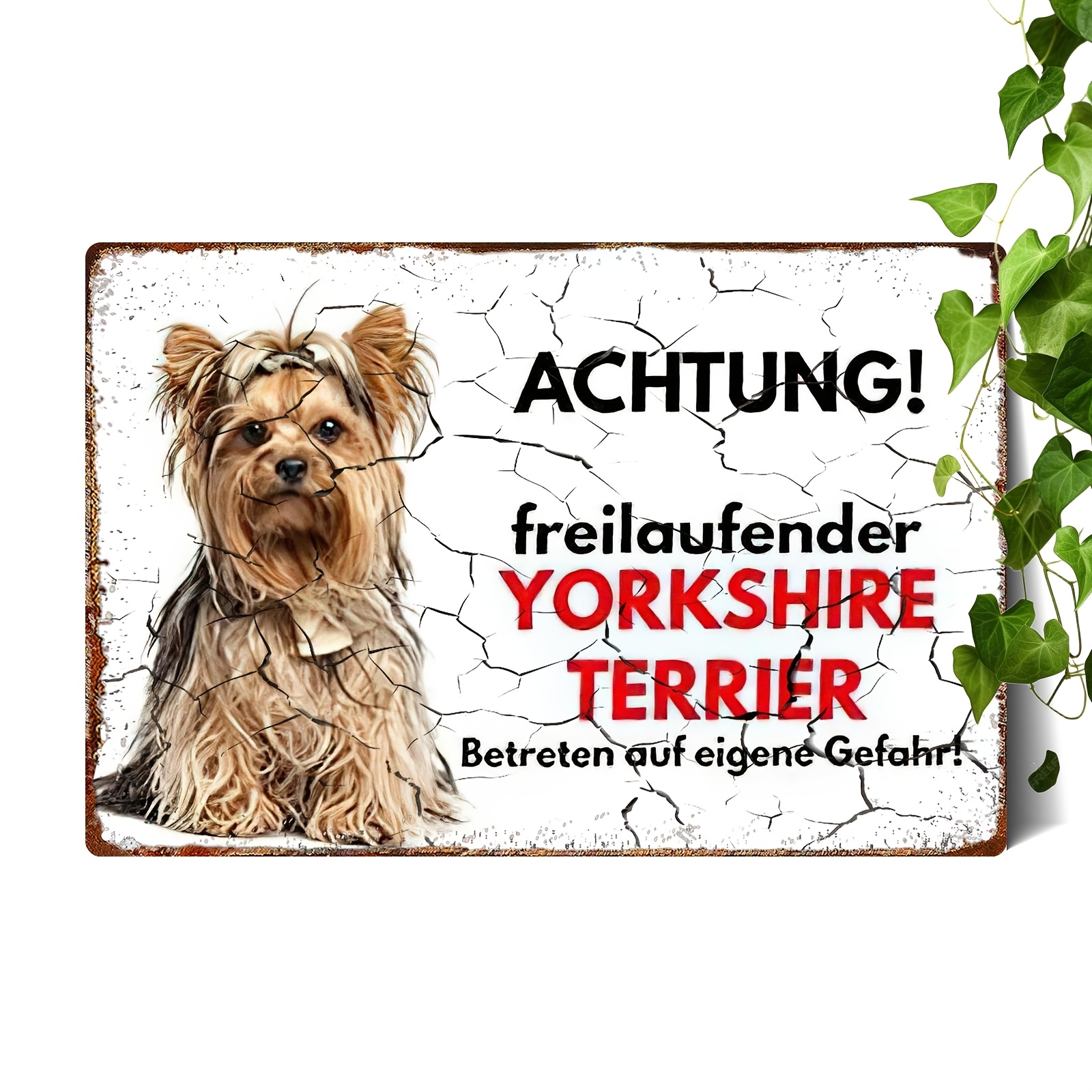 TEMU 2d Flat, 2d Flat, 1pc Of Metal Artwork Featuring A Warning About Running , Measuring 20*30cm/8*12 Inches. A Vintage Decoration Suitable For Home