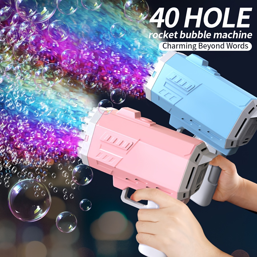 

40 Holes Bubble Machine Toy Handheld Multi-hole Bubble Gun/wedding Game/bubble Outdoor Toy [without Battery Without Bubble Water]
