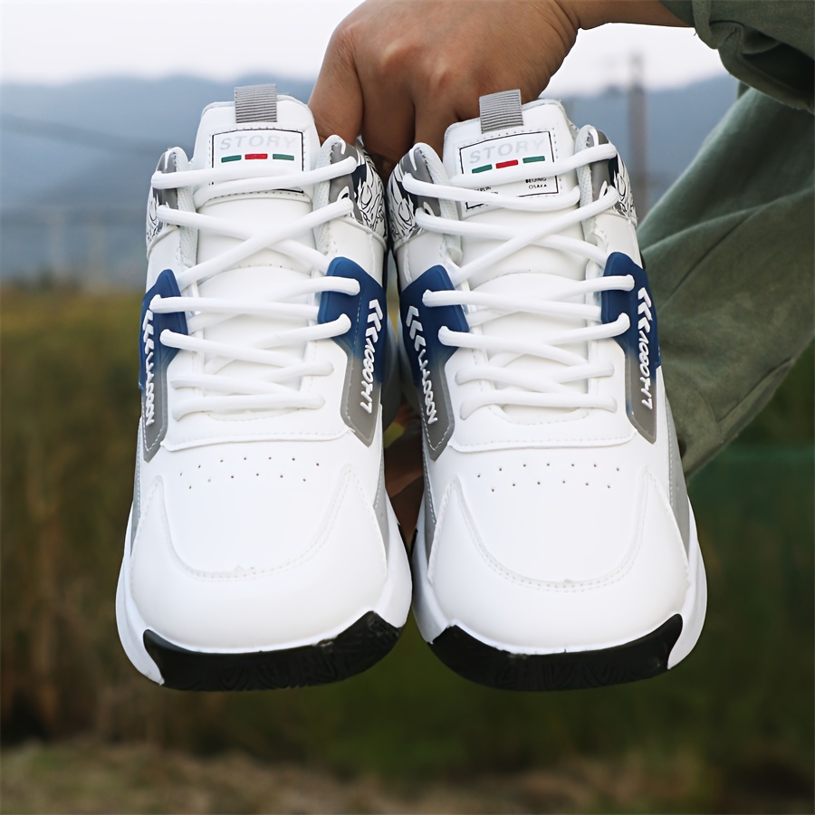 Zapatillas de running acolchadas y elegantes para hombre, cómodas y antideslizantes con cordones, zapatillas suaves, aptas para actividades al aire libre para hombres, se pueden usar en todas las estaciones