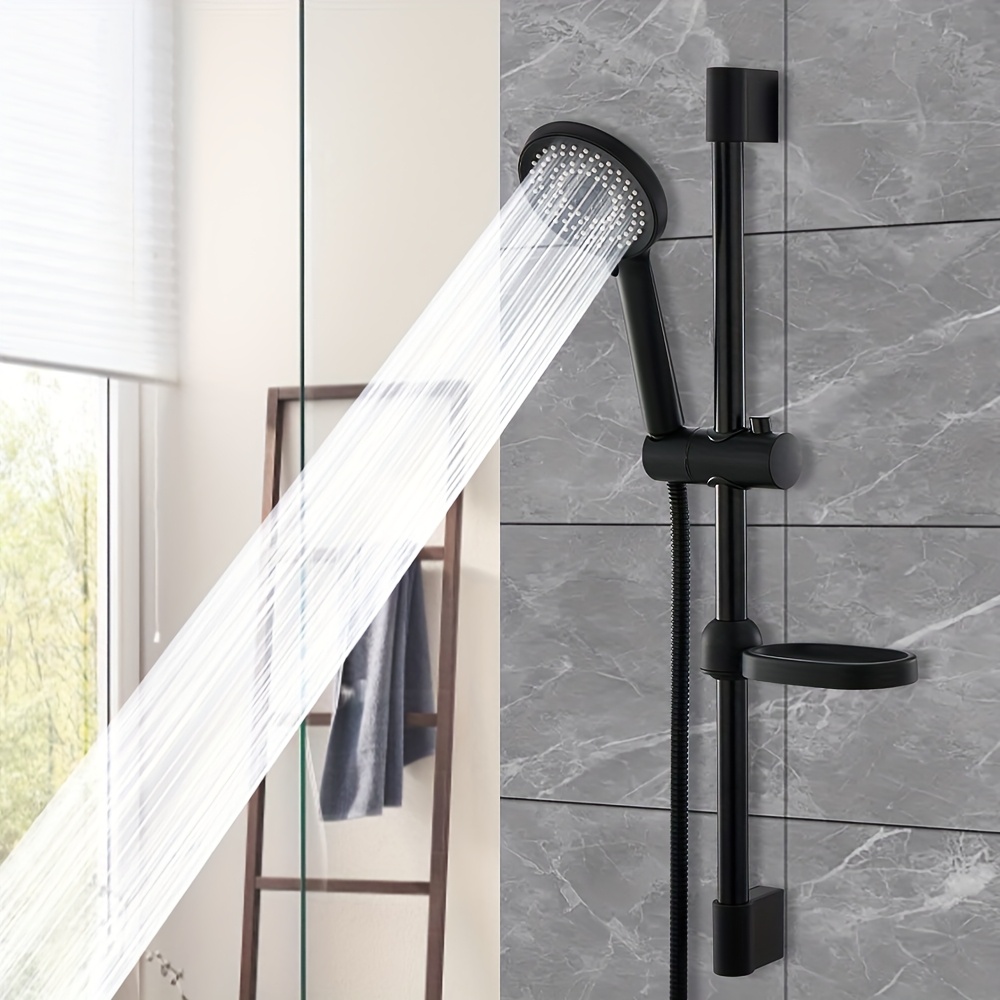 Adjustable Shower Riser Rail with Stainless Steel Slider Rail
