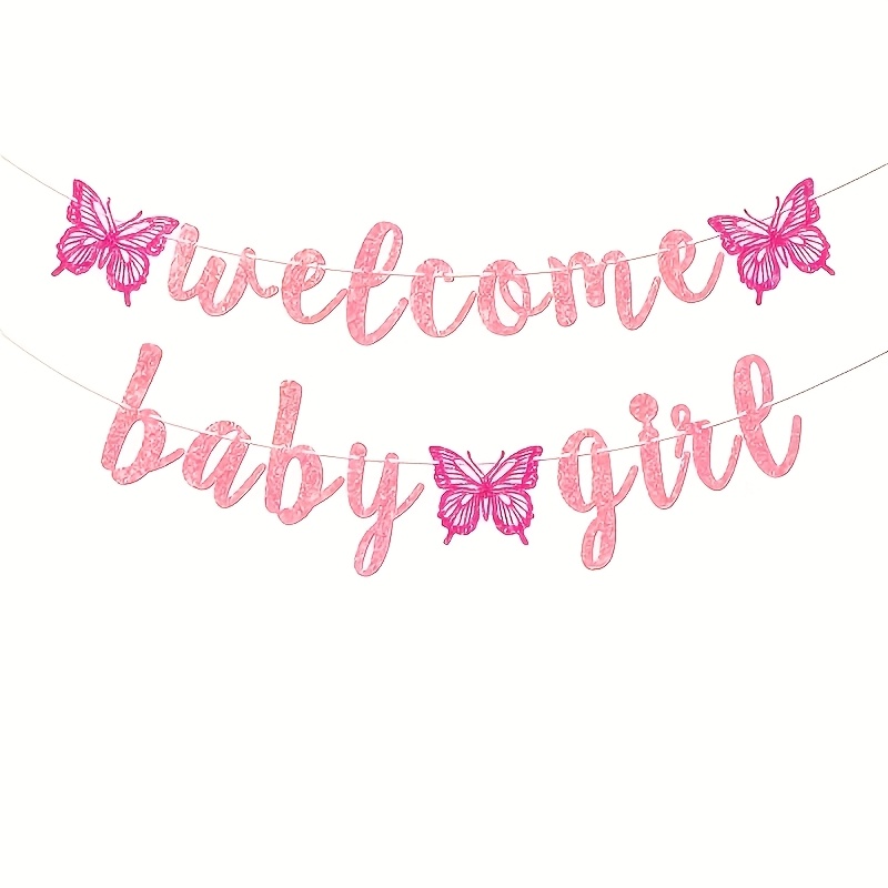 TEMU 1 Set de Banner de Bienvenida con , Decoración de Revelación de Género de | Una Pequeña se , Decoración, de Decoraciones