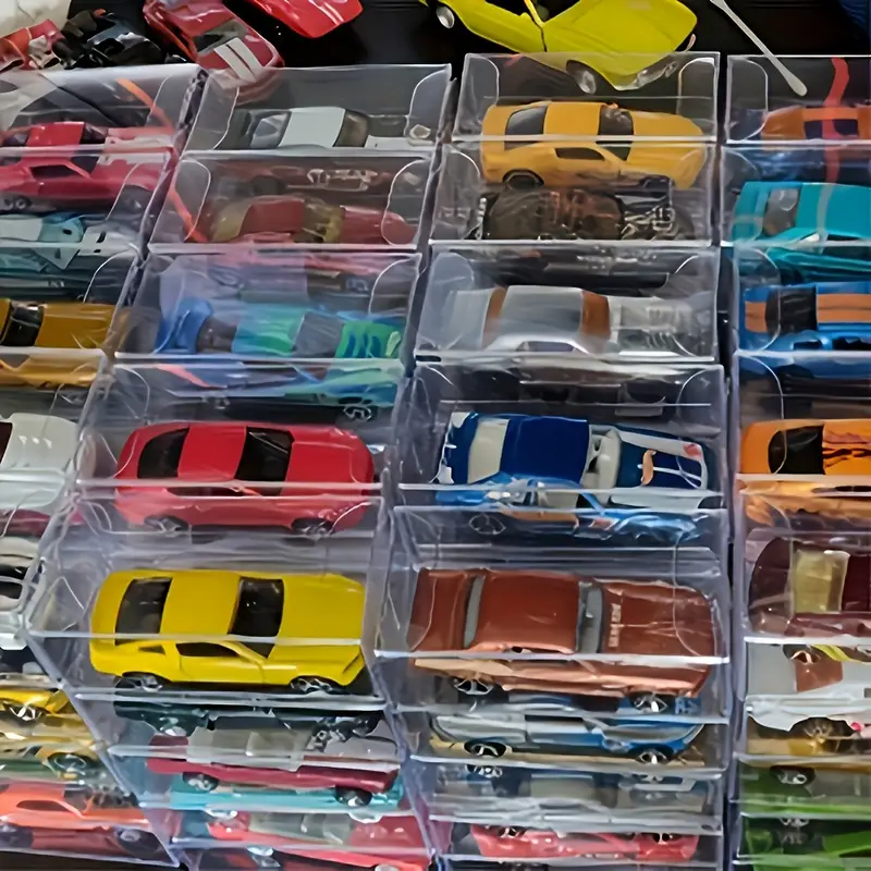 Julyue Vitrine de Boîte Transparente en Plastique PVC 50 Pièces, Boîte D' organisateur de Vitrine de Voiture Modèle de Véhicule à L'échelle 1/64, Accessoires de Boîte D'exposition de(Transparent Julyue Vitrine de Boîte Transparente en Plastique PVC 50 Pièces, Boîte D' organisateur de Vitrine de Voiture Modèle de Véhicule à L'échelle 1/64, Accessoires de Boîte D'exposition de(Transparent