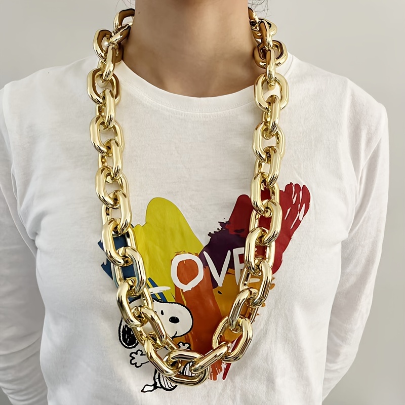 

Hip-hop Thick Chain Necklace, Men's And Women's Holiday Party Jewelry