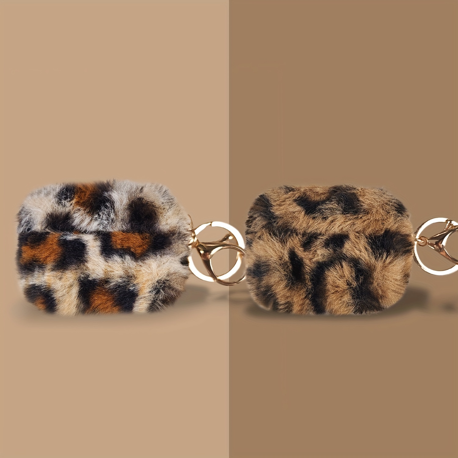 

Plush Earphone Cover, Brown Leopard For /3/4/pro/, Earphone Protective Sleeve.