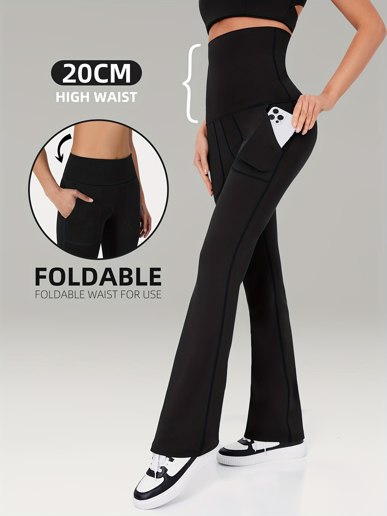 Solid Tummy Control Yoga Pants Asymmetrical Casual Sports - Temu Australia