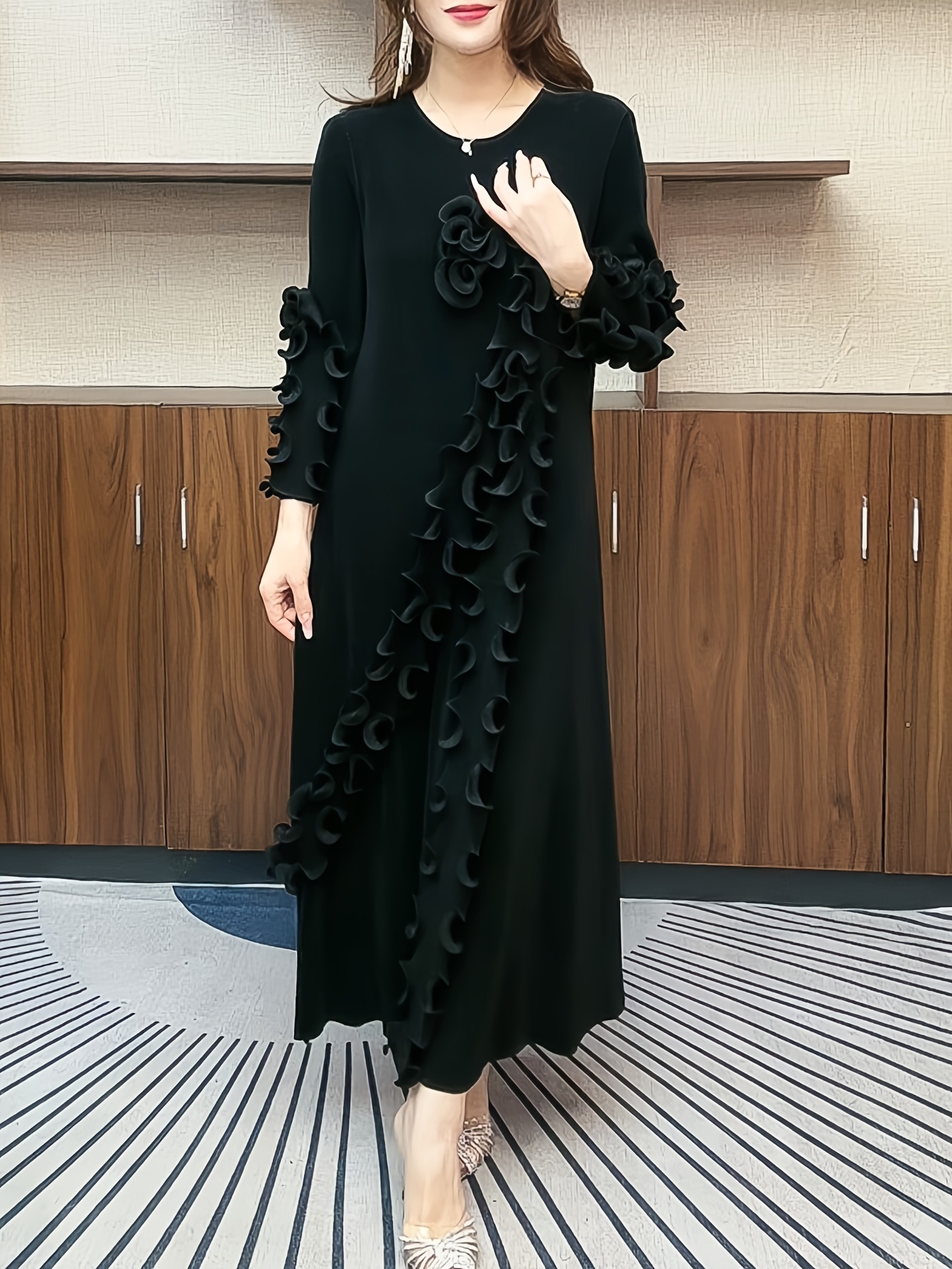 plus size plus size an elegant dress featuring a - Temu Mauritius