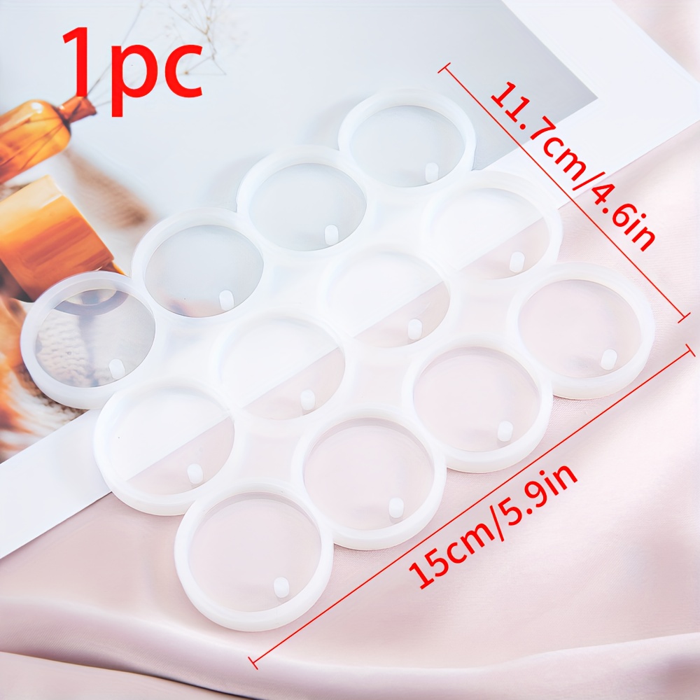 1pc Drip Mold Pendant Earrings Pendant Necklace Round Oval Keychain Molds
