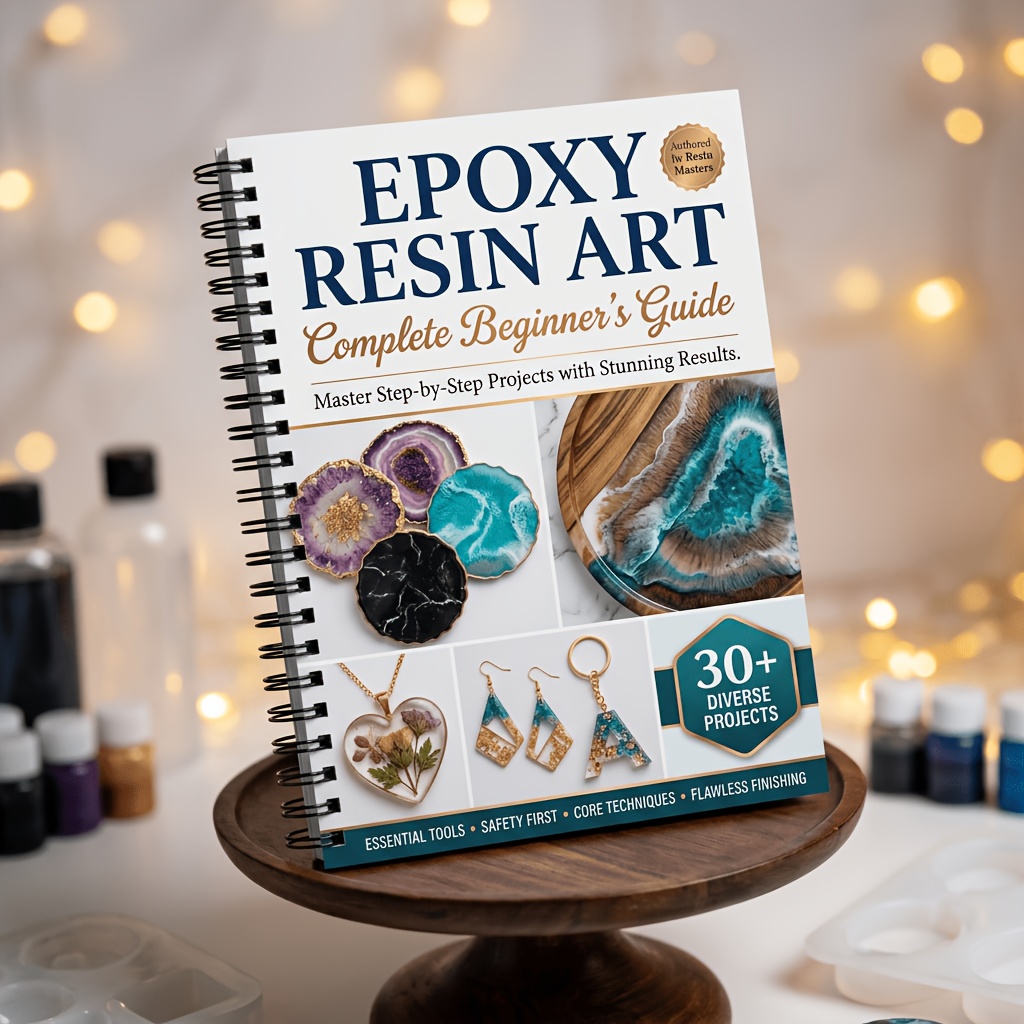 TEMU Guide d'art de la résine époxy pour débutants : plus de 30 par | Maîtrisez la mélange de résine, le durcissement, et la fabrication de moules