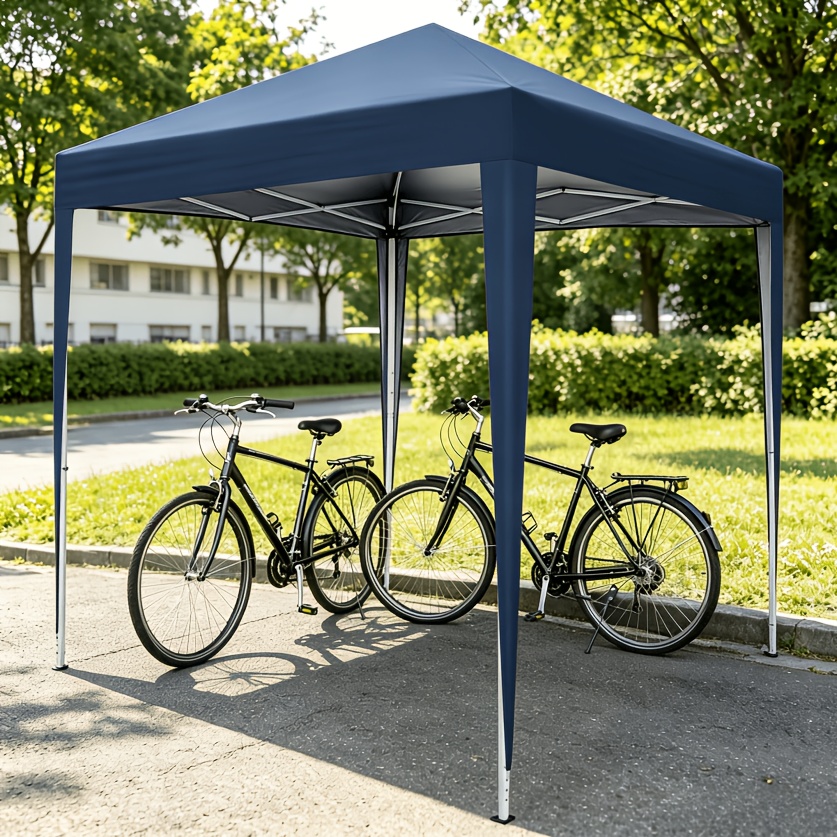 Image of 3.12*3.12/2.12*2.12m Pop Up Carport Tent, Outdoor Storage Canopy, Foldable Portable Shelter For Car Truck Boat Bike, Temporary Removable Gazebo With Carry Bag