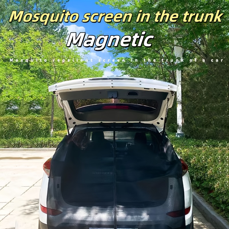 suitable for suvs trucks and rvs magnetic mosquito net with adjustable sunshade and tailgate cover   durable mesh ideal for   trips and   0