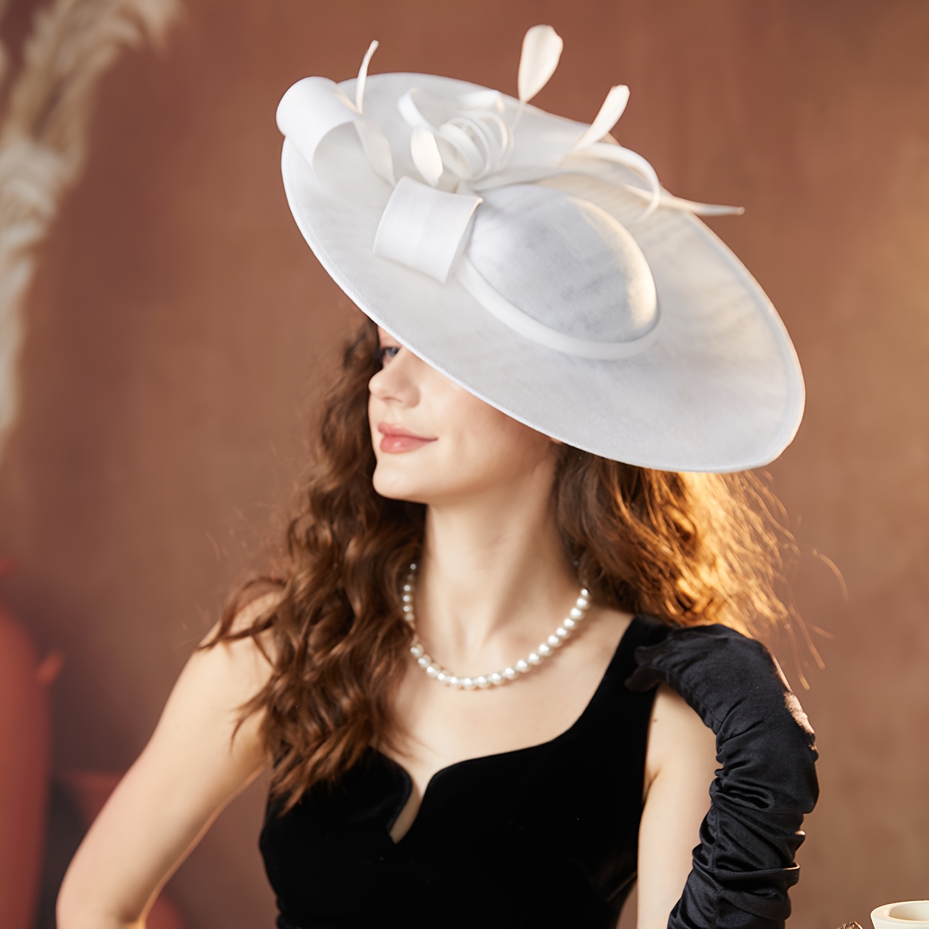elegant vintage inspired feather mesh hat - Temu Mexico display picture 3