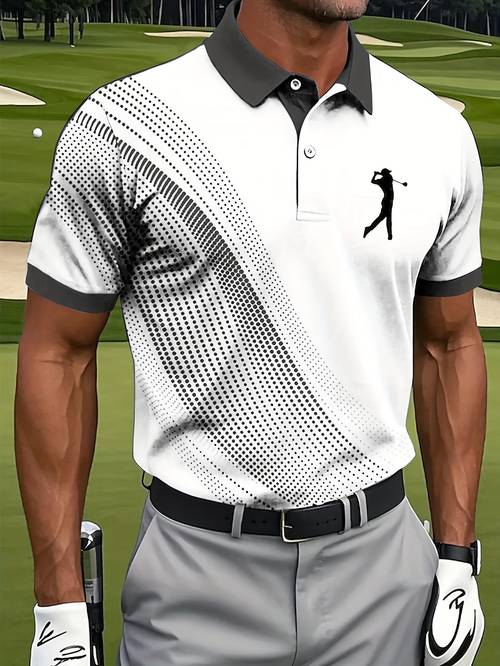 mens casual 3d print shirt comfortable fabric suitable for golf course swinging daily leisure walking park and more